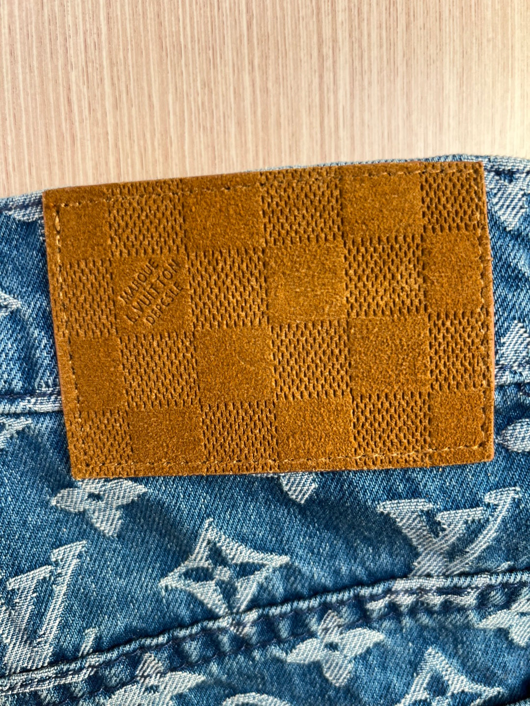 LV All-Over Denim Shorts