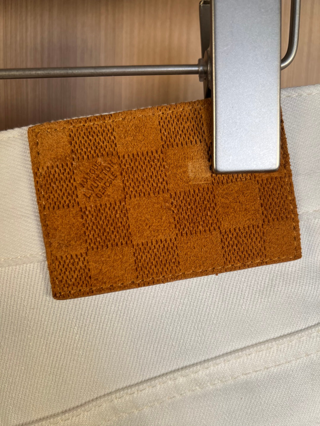 LV Embroidered Skateboard Denim Shorts