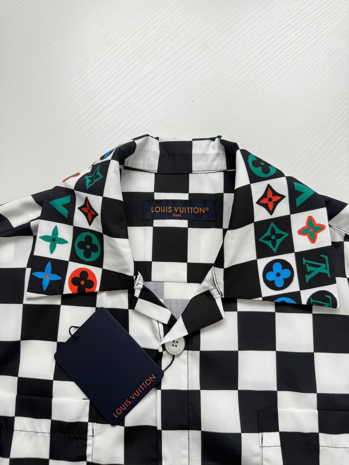 LV Checkered Short-Sleeve Shirt