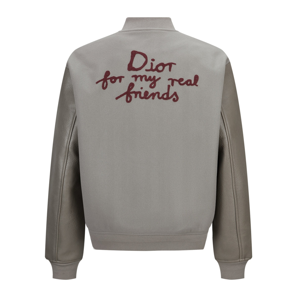 Dior Suede Leather Embroidered Baseball Jacket