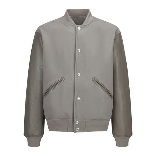 Dior Suede Leather Embroidered Baseball Jacket