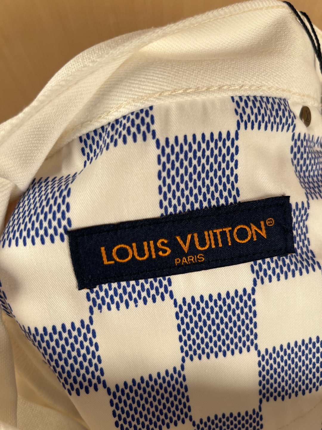 LV Embroidered Skateboard Denim Shorts