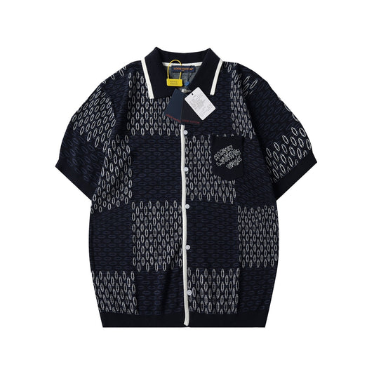 LV checked Knit Shirt