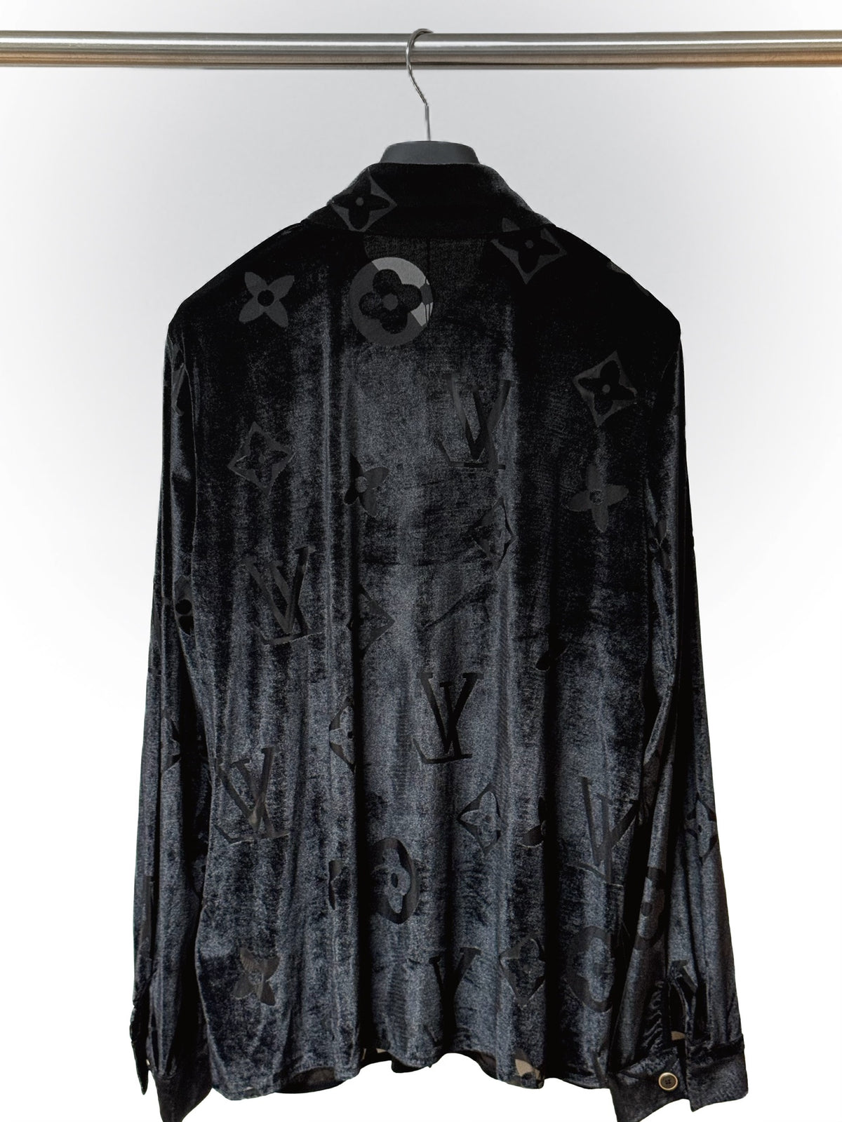 LV All-Over Velvet Long-Sleeved Shirt