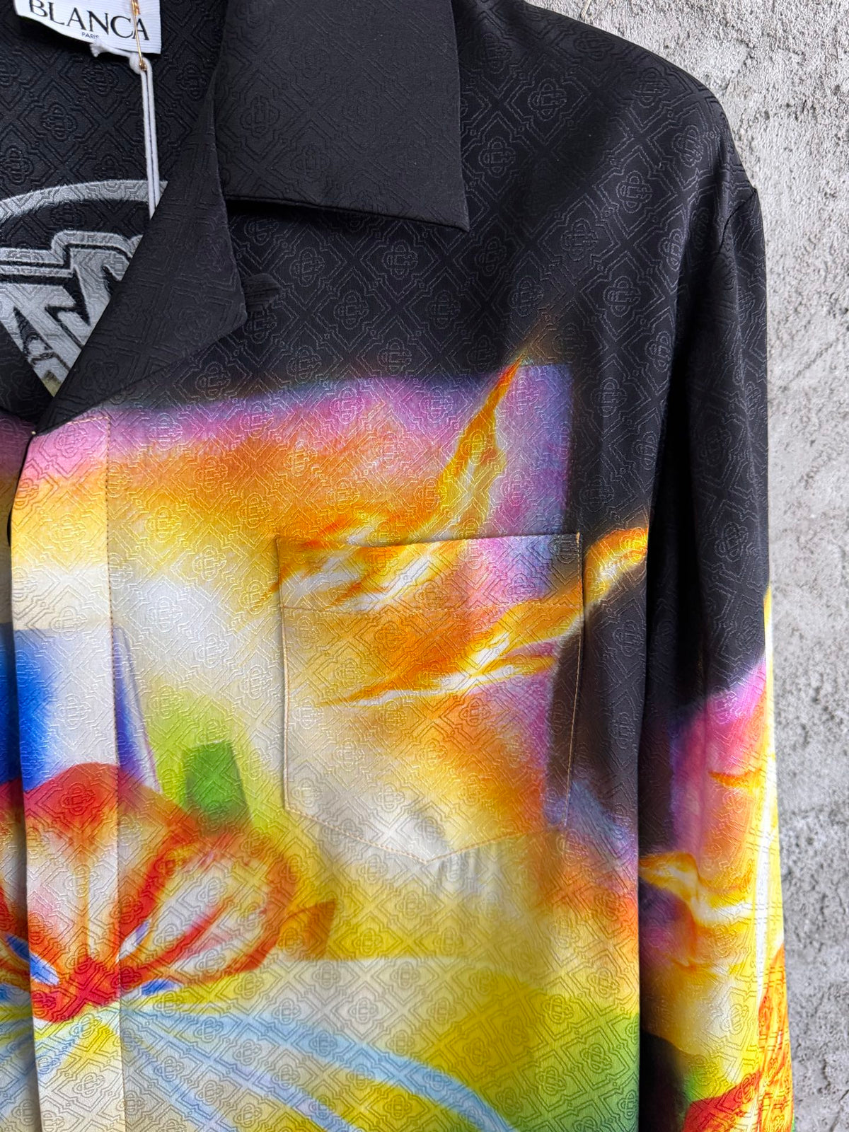 Casablanca Jacquard Silk Long-Sleeved Shirt