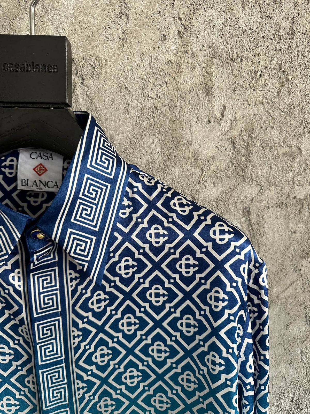 Casablanca Jacquard Silk Long-Sleeved Shirt