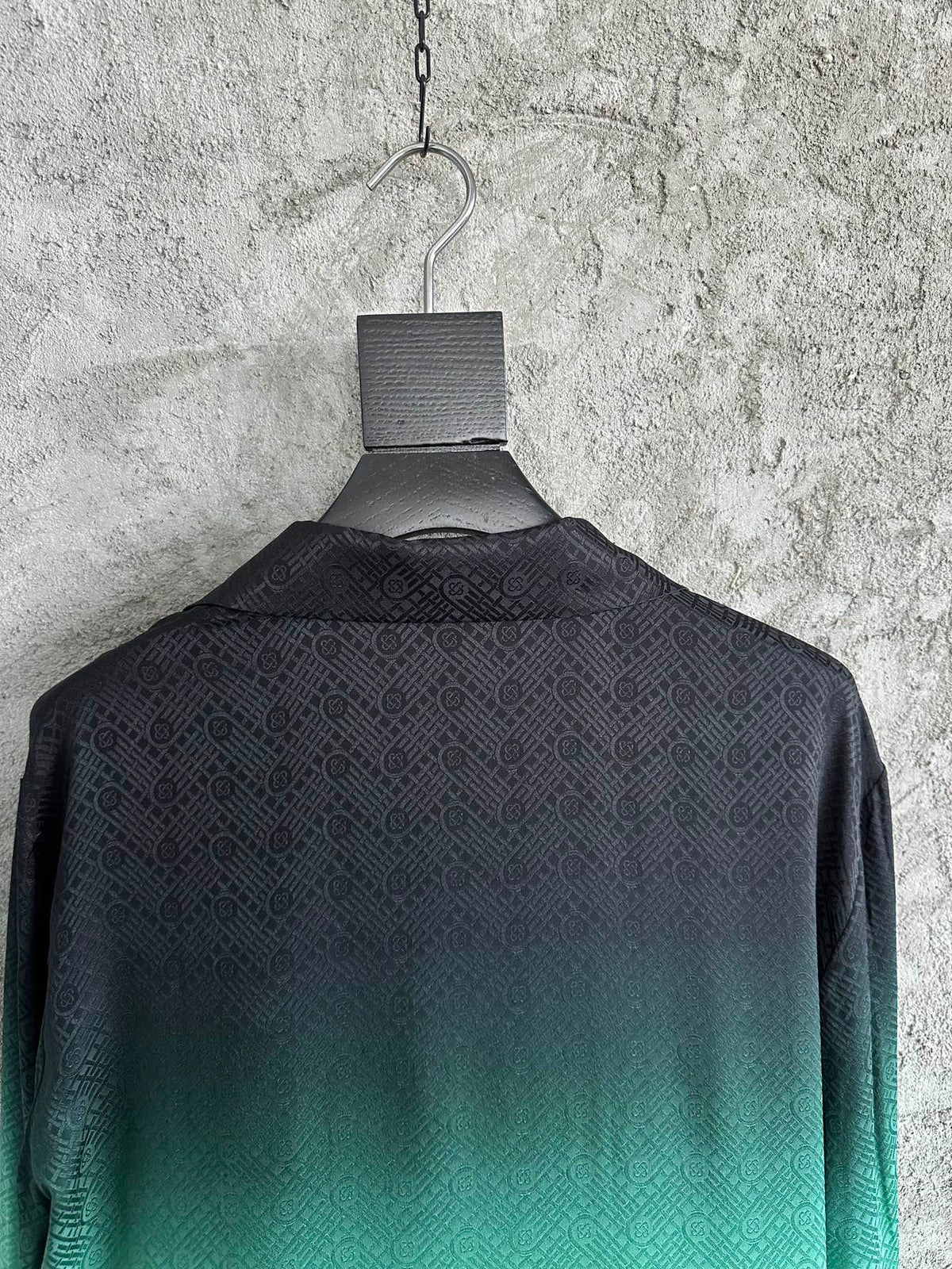 Casablanca Jacquard Silk Long-Sleeved Shirt