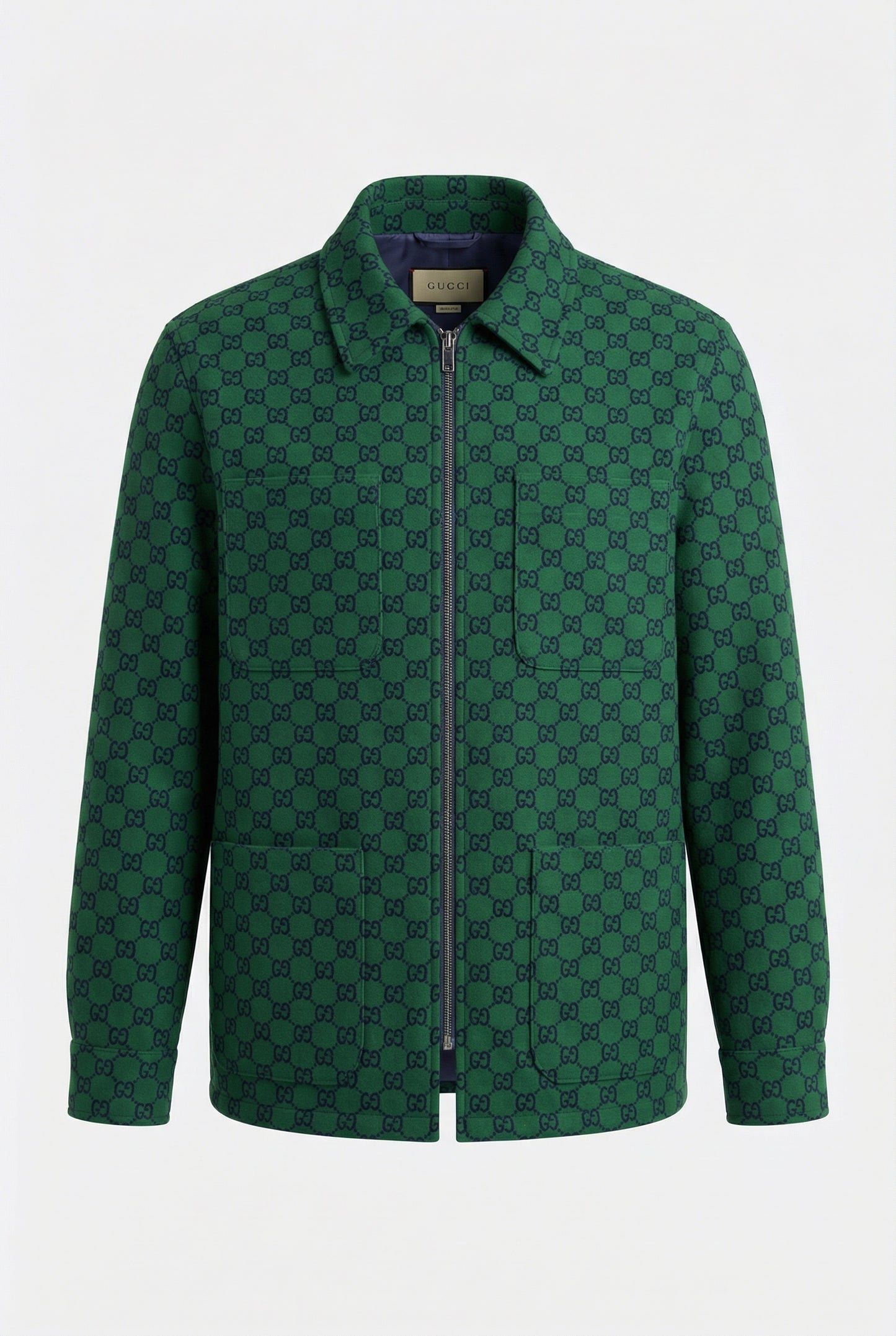 Gucci Monogram Double G Wool Jacket