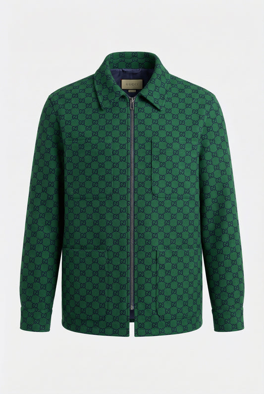 Gucci Monogram Double G Wool Jacket