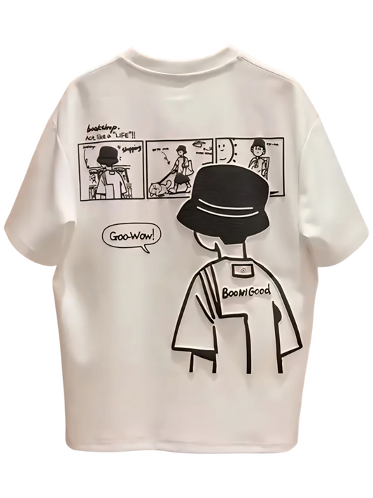 White or black graphic tee
