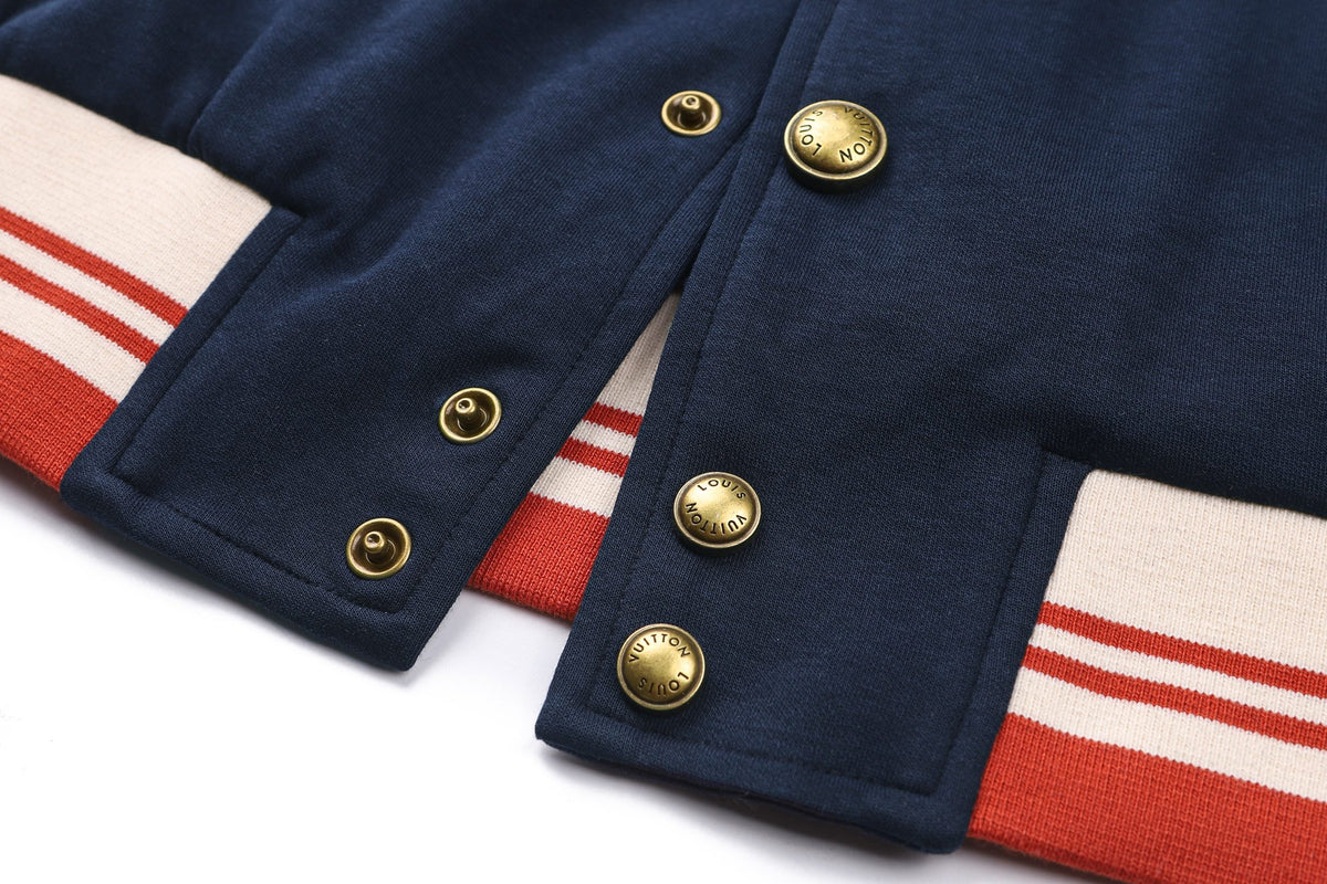 LV Embroidered Baseball Jacket