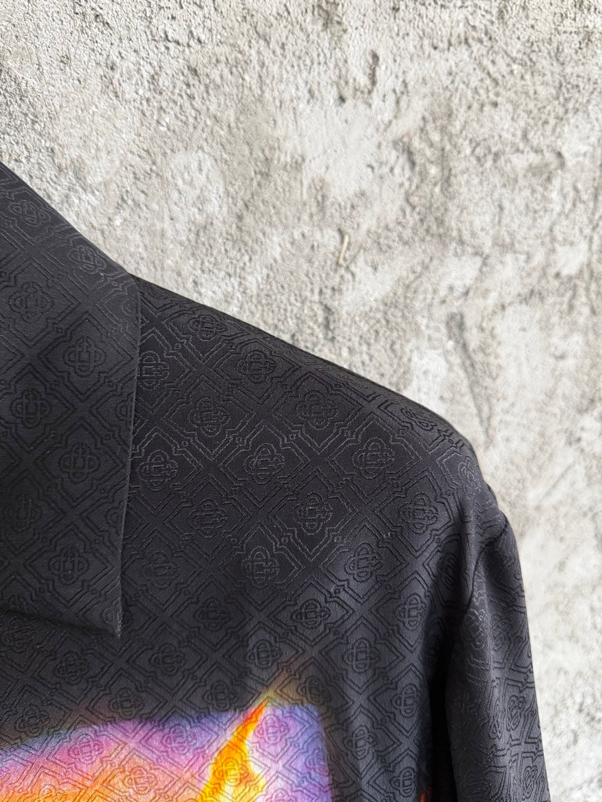 Casablanca Jacquard Silk Long-Sleeved Shirt