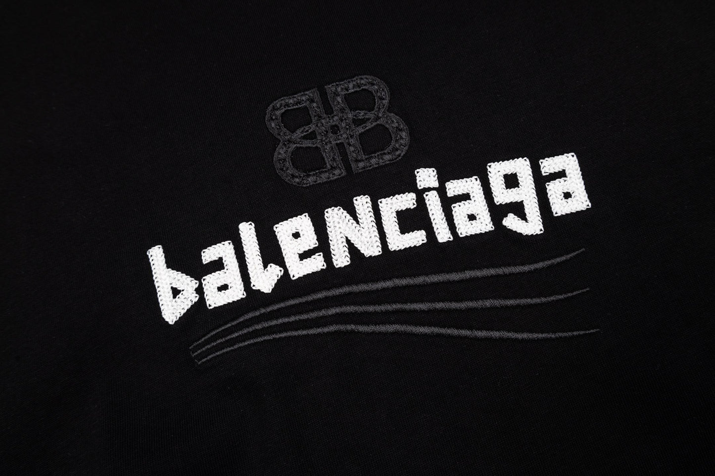 Balenciaga Wave Light-Reflecting Embroidered T-Shirt