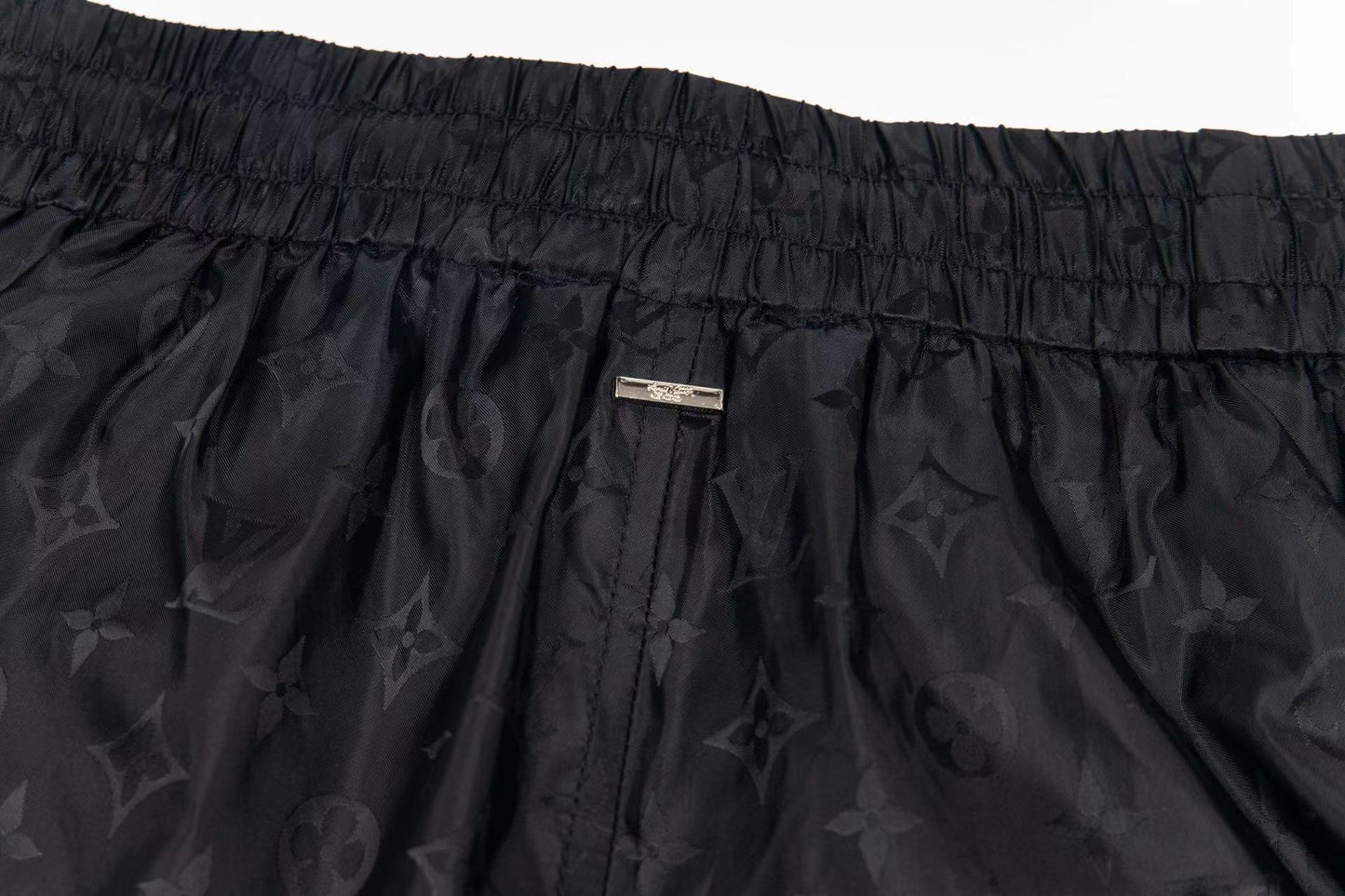 LV jacquard Silk Elastic Drawstring Shorts
