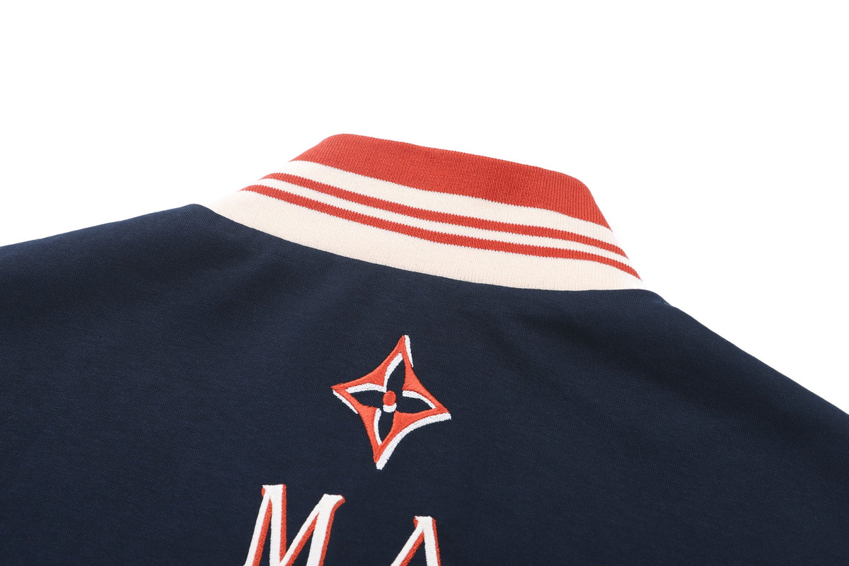 LV Embroidered Baseball Jacket