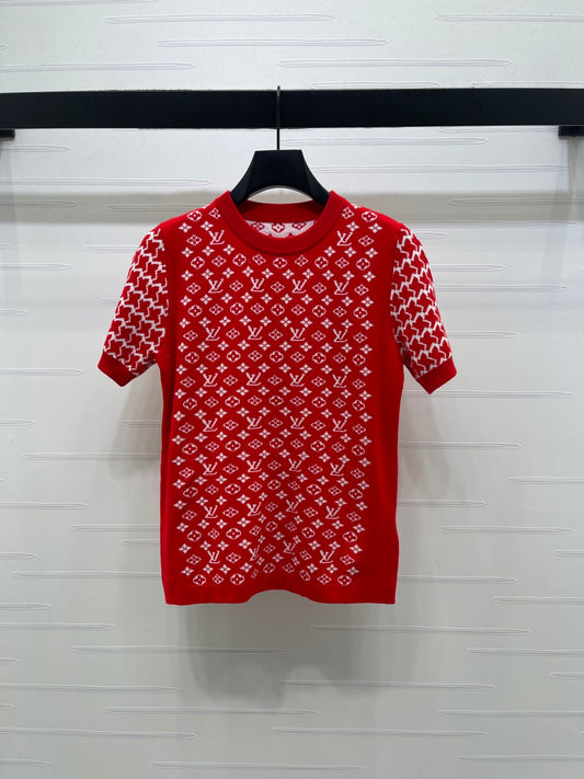 LV Jacquard Crew Neck Shirt