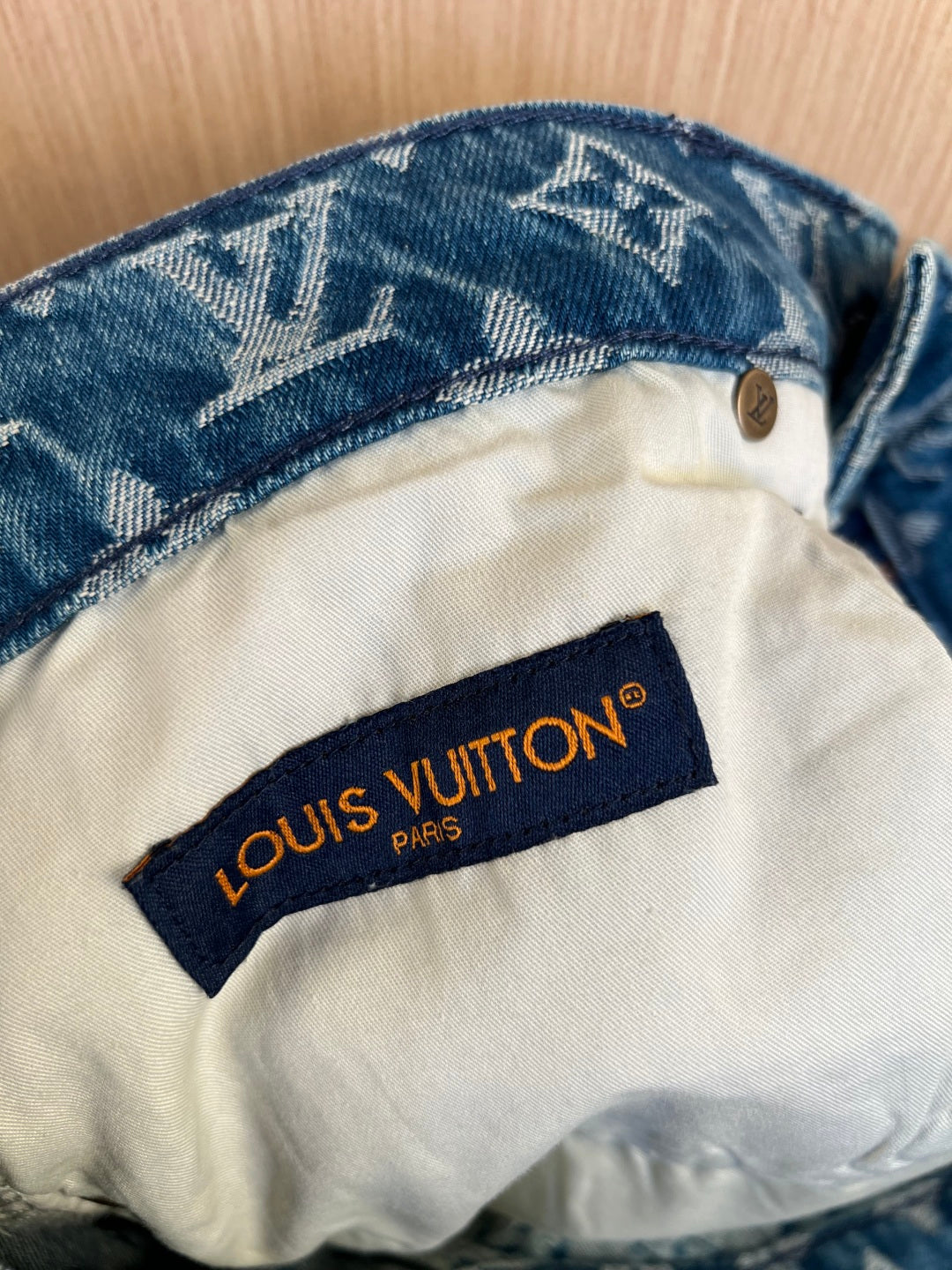 LV All-Over Denim Shorts
