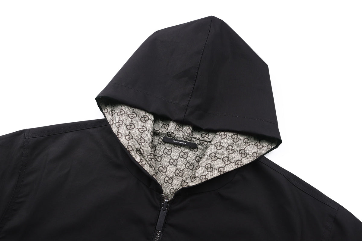 Gucci Double Face Canvas Embroidered Jacket