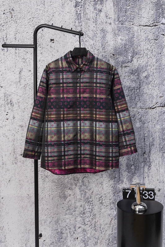 1V 25SS Dark Red Long-Sleeve Shirt Jacket