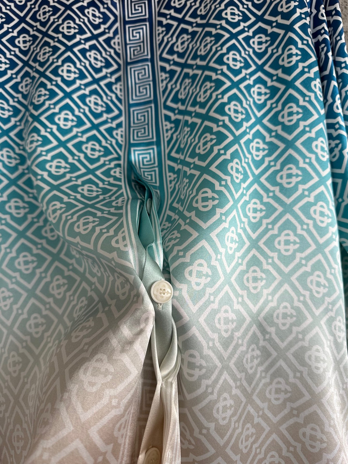 Casablanca Jacquard Silk Long-Sleeved Shirt
