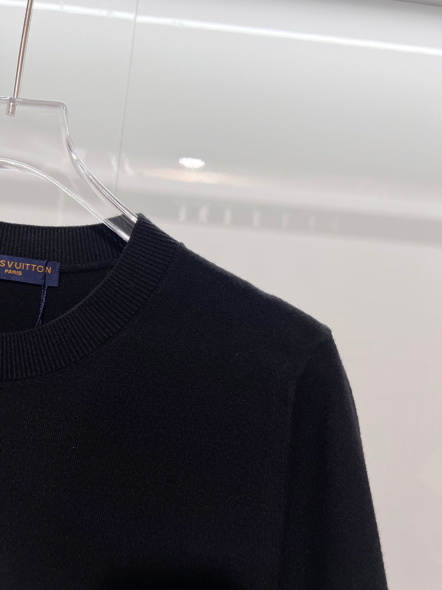 LV Embroidered Knitted Crew Neck T-Shirt