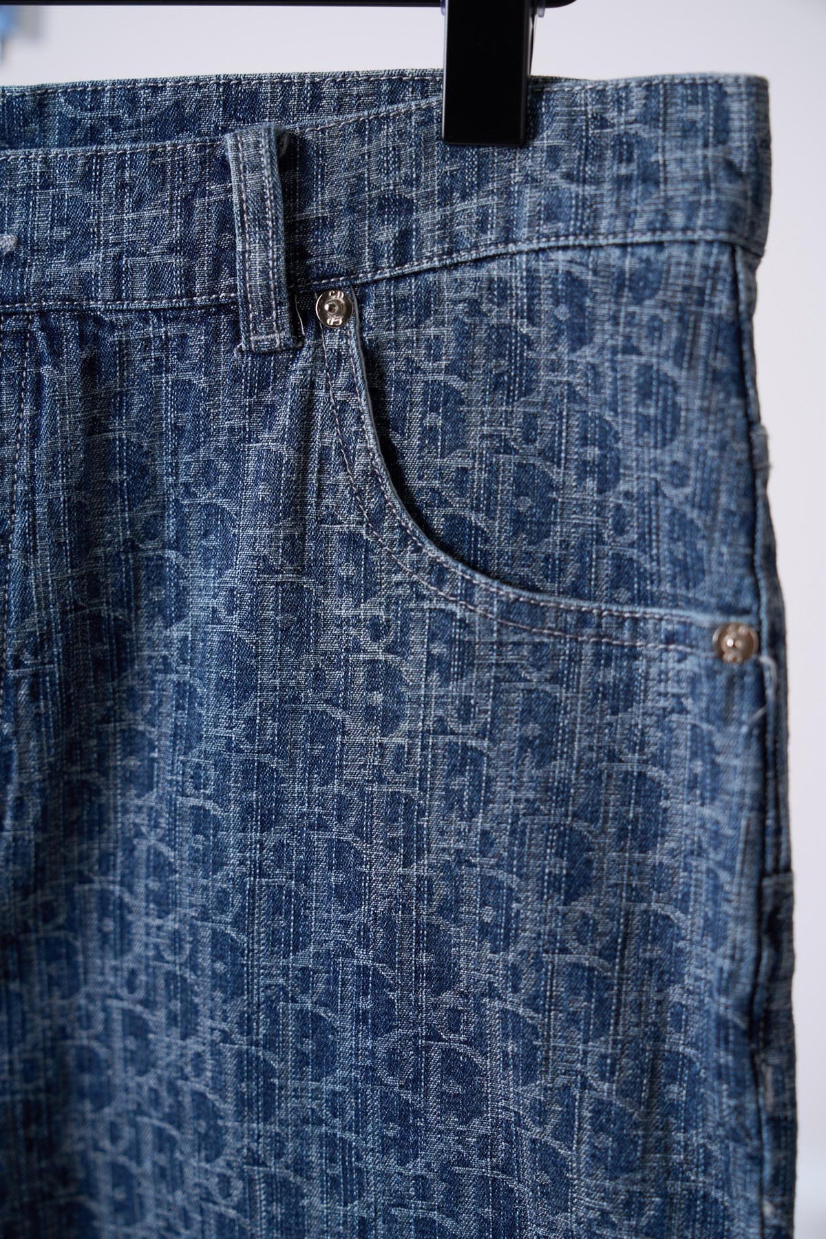 Dior Oblique Jacquard Monogram Denim Shorts
