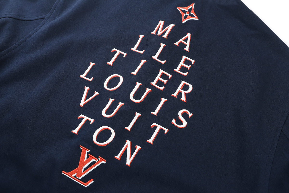 LV Embroidered Baseball Jacket