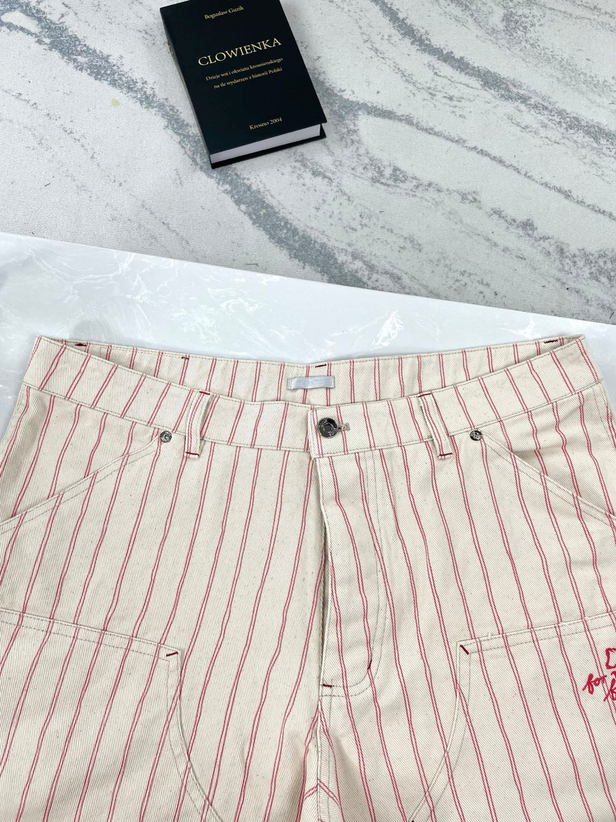 Dior Embroidered Striped Shorts
