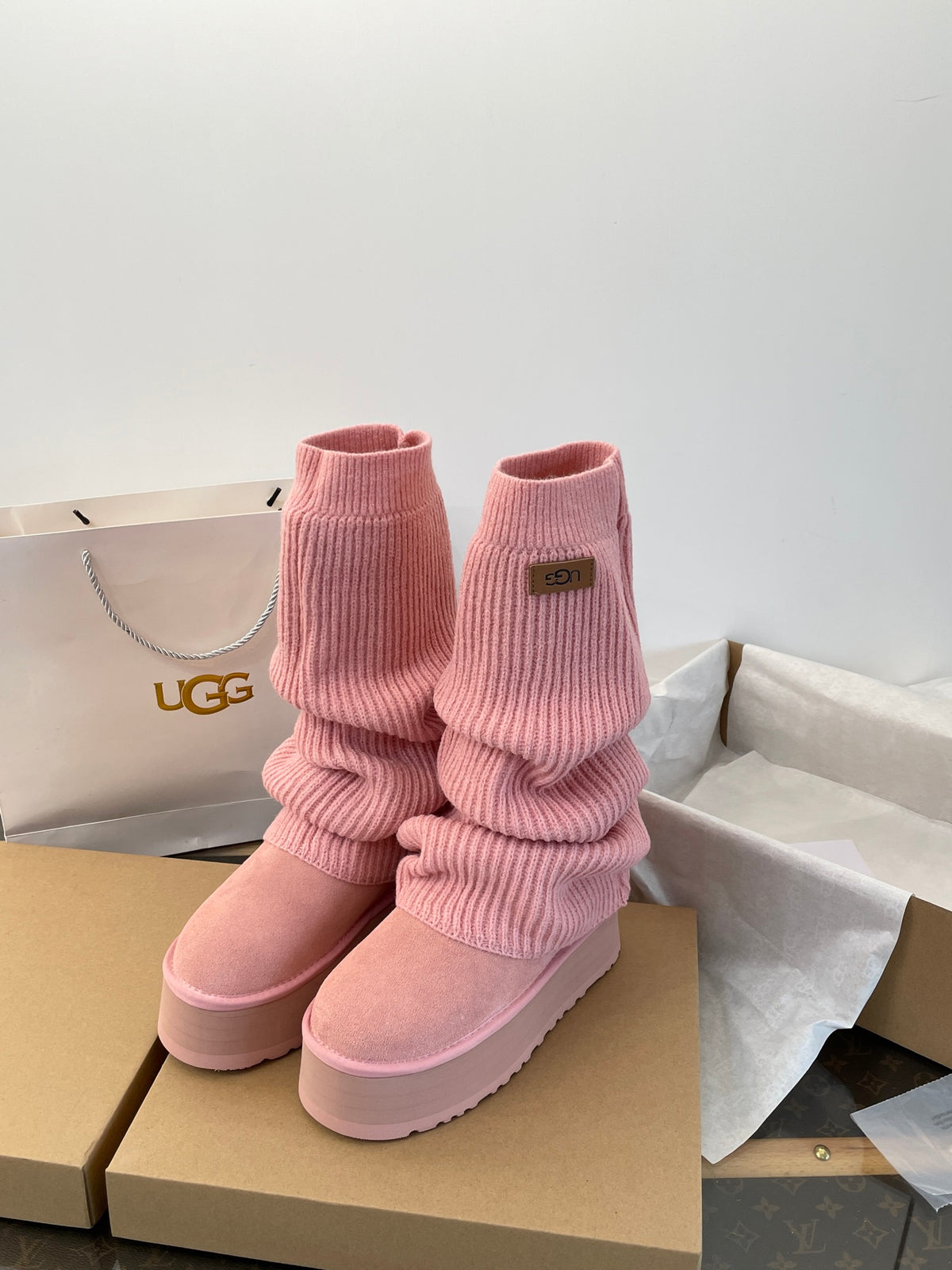 UGG Mini DeepFur Sock Boots