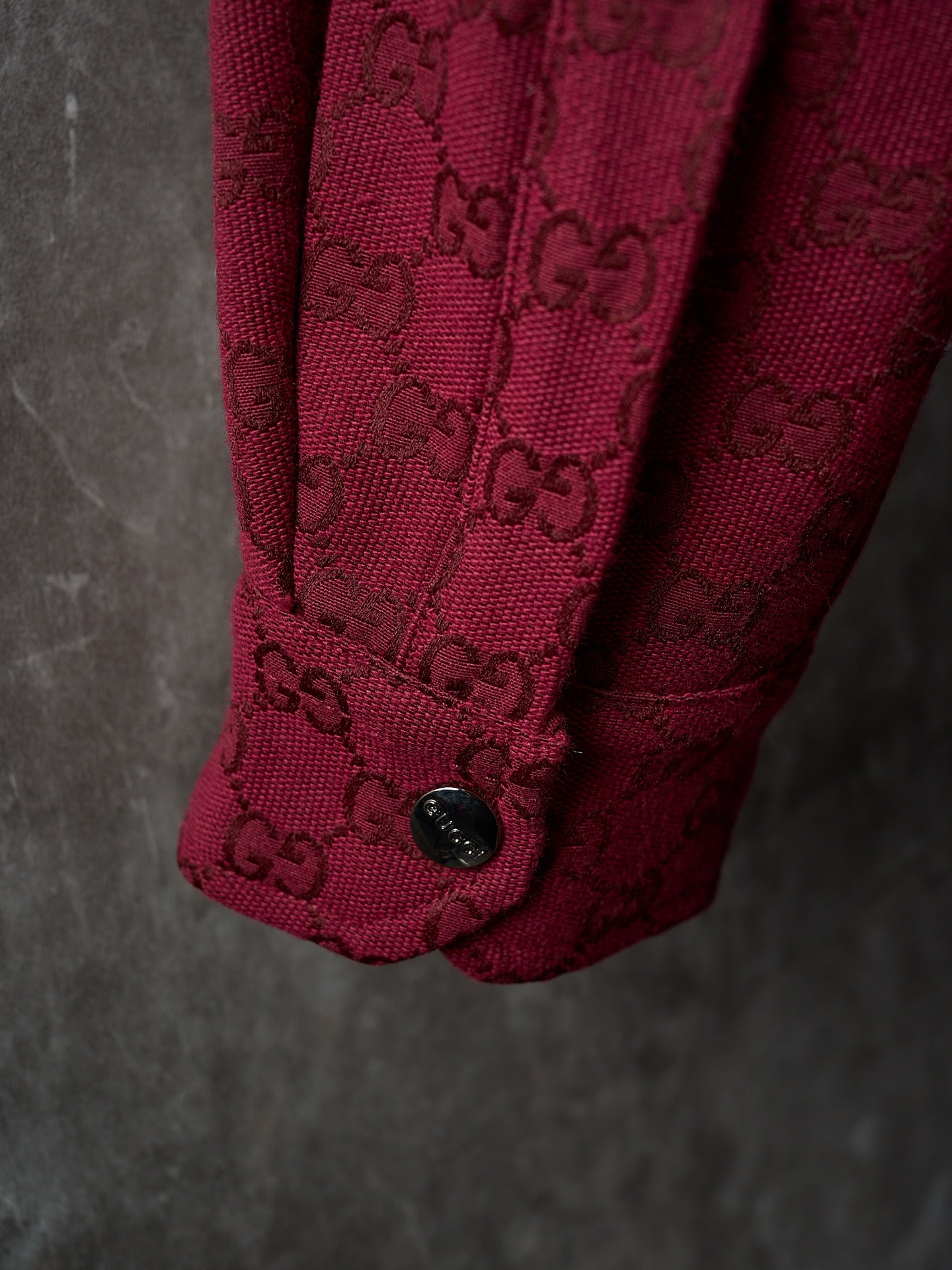 GG Jacquard Canvas Jacket with Chain Collar
