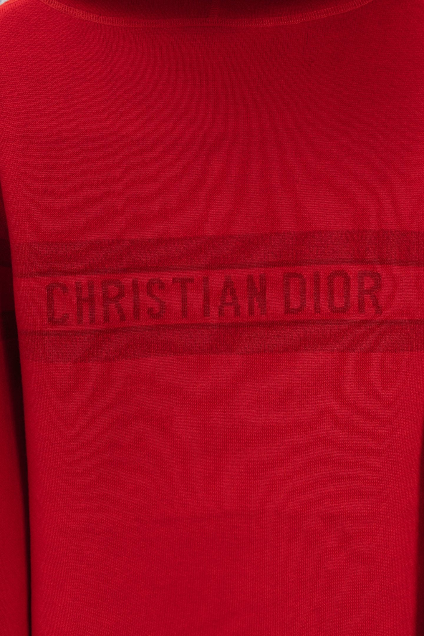 Red Reversible Christian Dior logo zip up hoodie Unisex