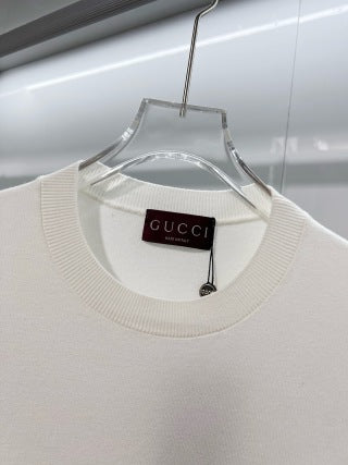 Gucci Crew Neck Embroidered Knit T-Shirt