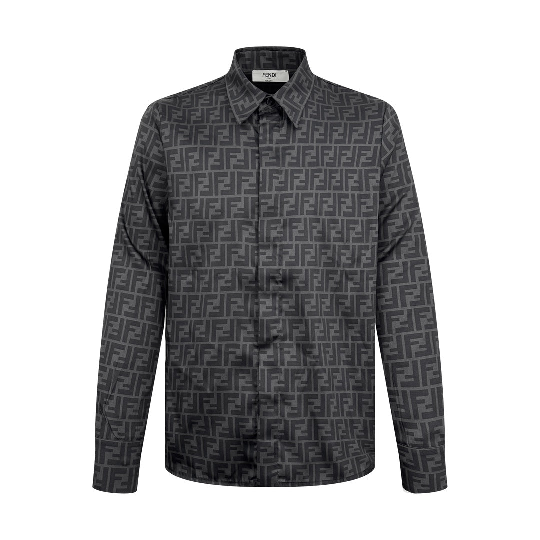 Fendi All-over FF Print Long-sleeved Shirt