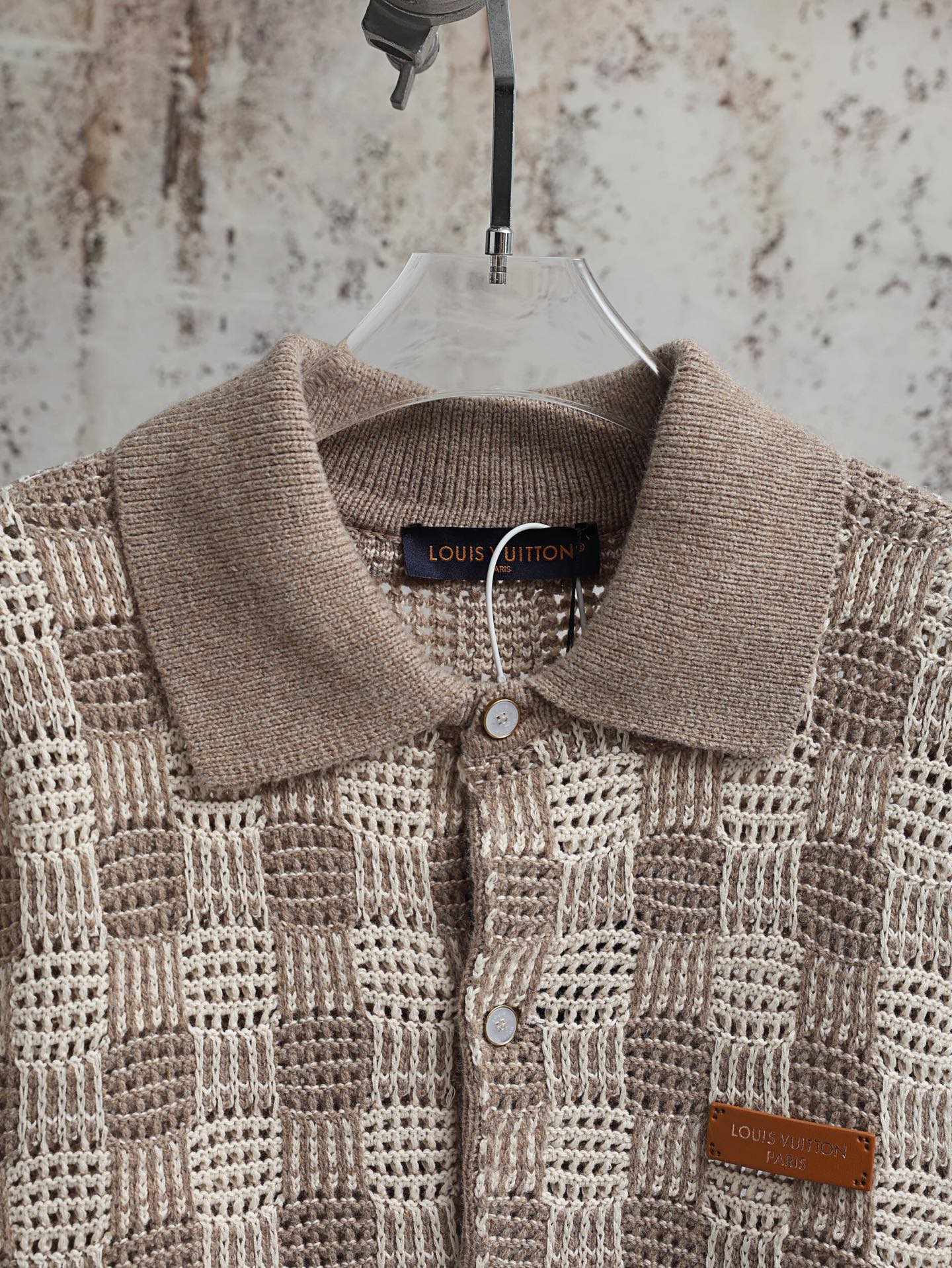 LV Tweed Jacquard Button-down Sweater