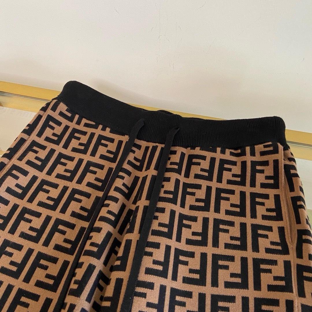 Fendi Monogram Knitted Casual Shorts