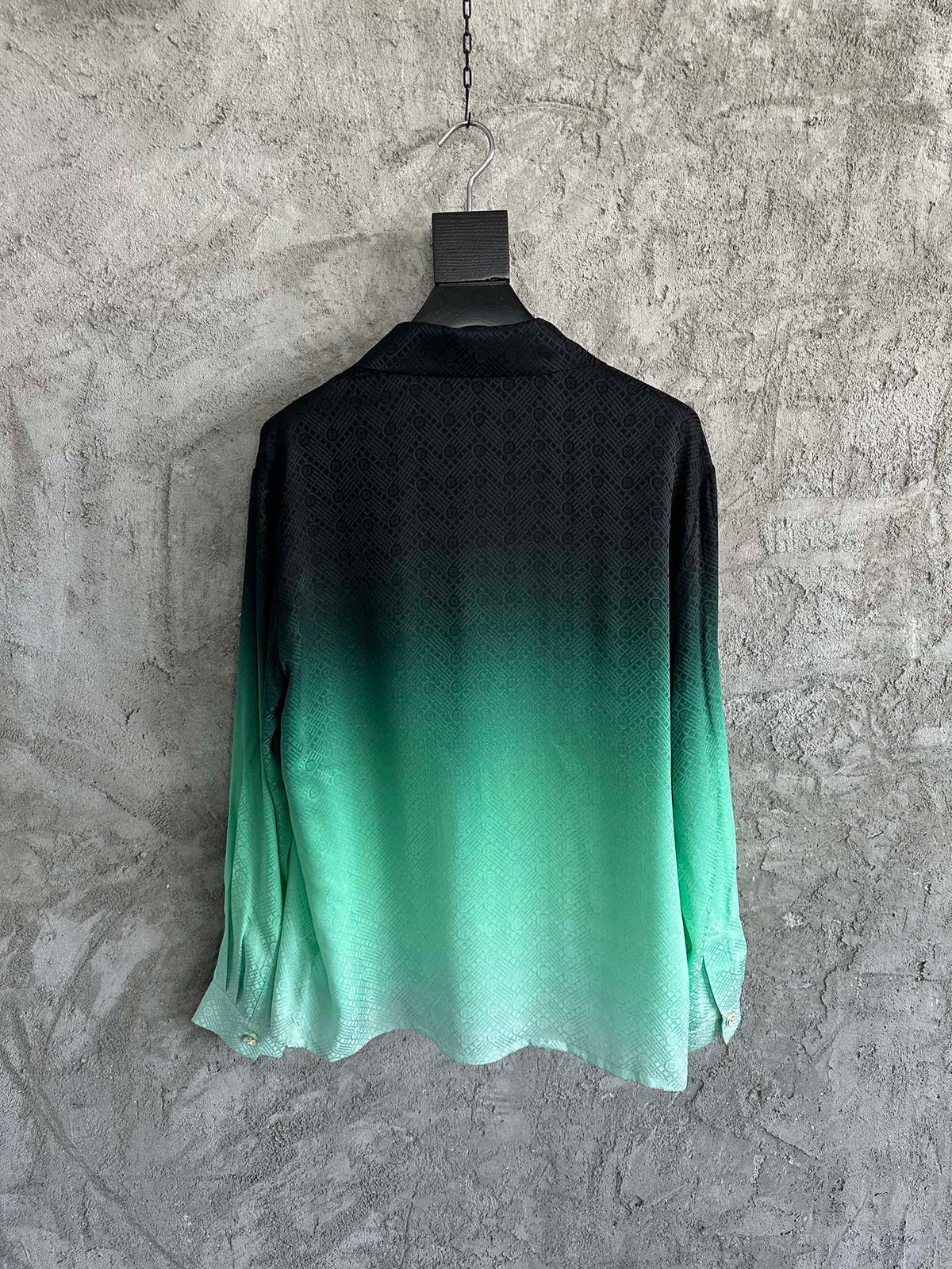 Casablanca Jacquard Silk Long-Sleeved Shirt