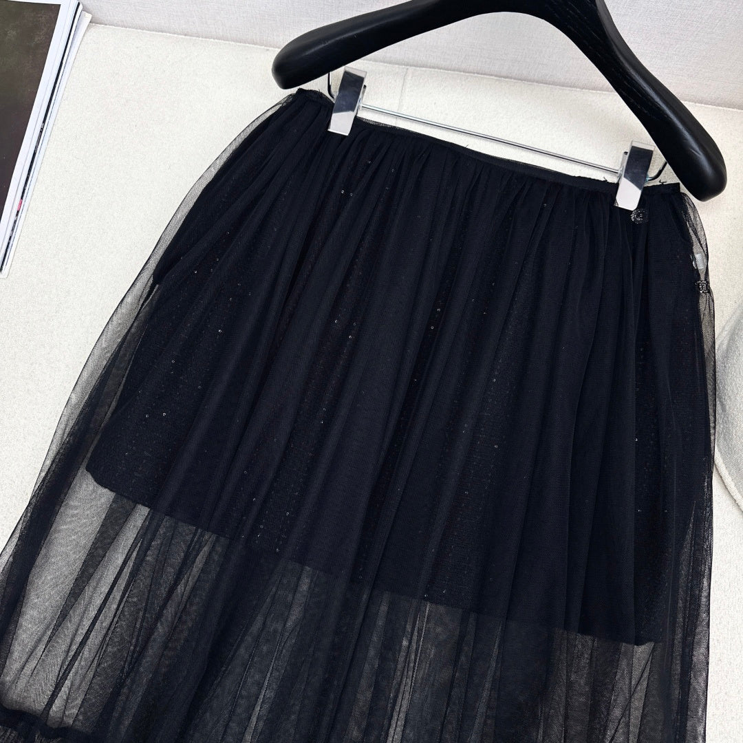 Chanel Woven Collar Coat + Skirt Set