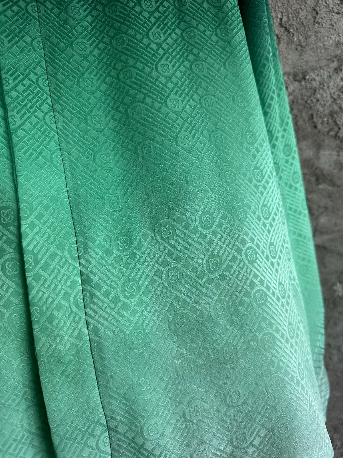 Casablanca Jacquard Silk Long-Sleeved Shirt
