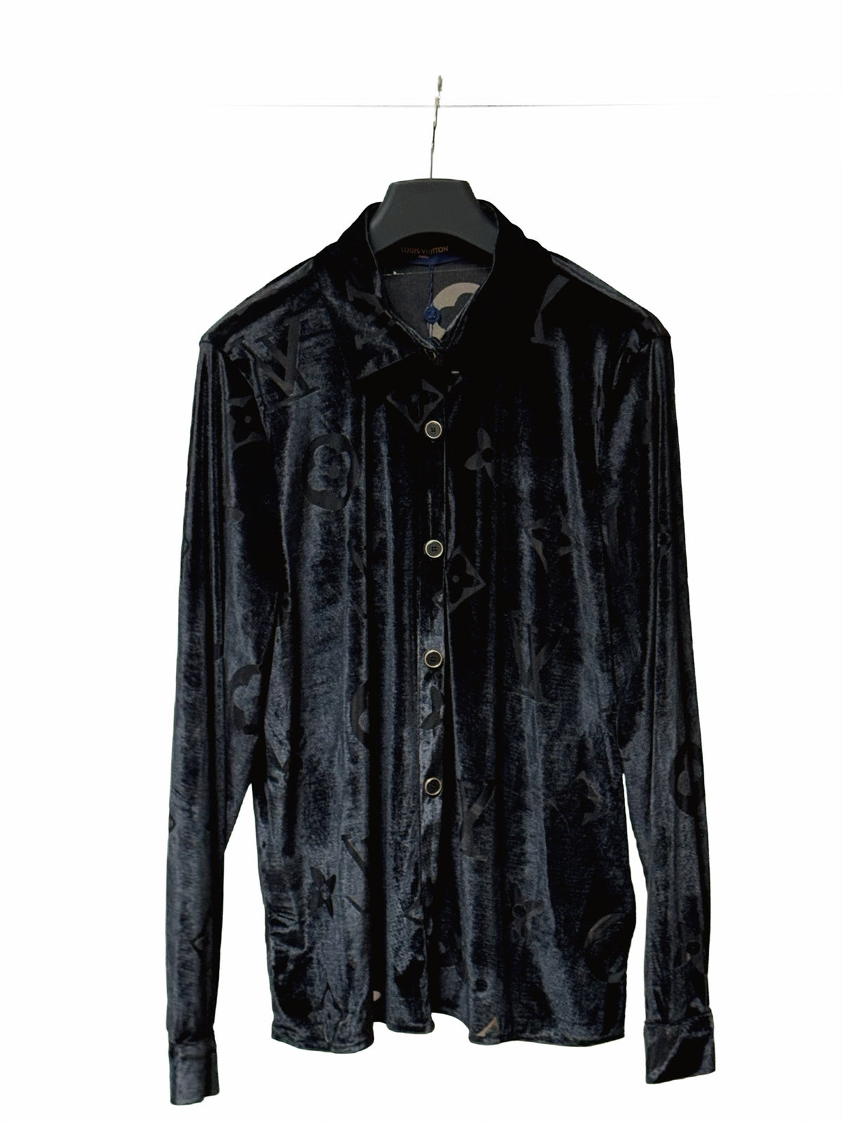 LV All-Over Velvet Long-Sleeved Shirt