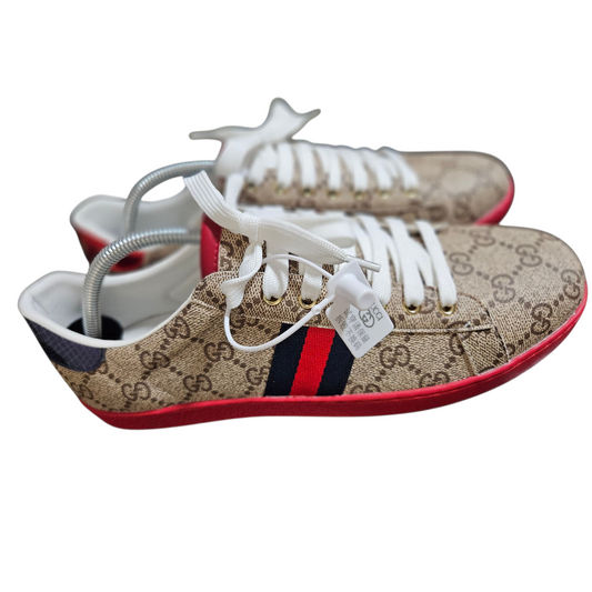 Men's Gucci Ace Low-Top Sneakers with Web