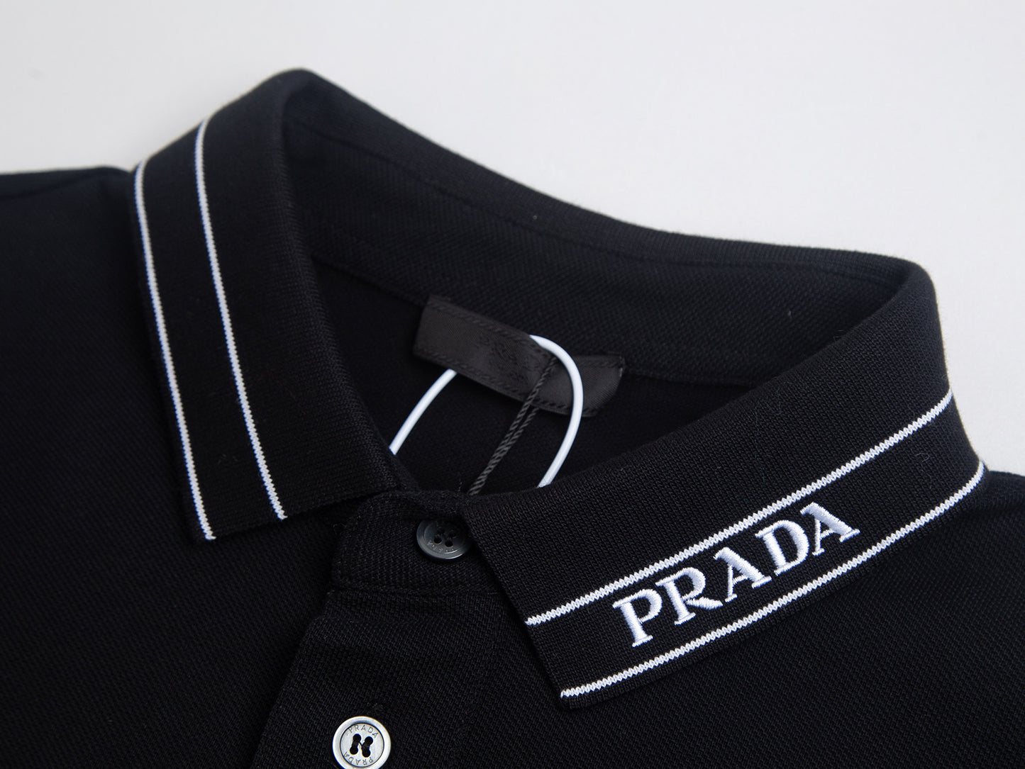 Prada Embroidered Collar Shirt