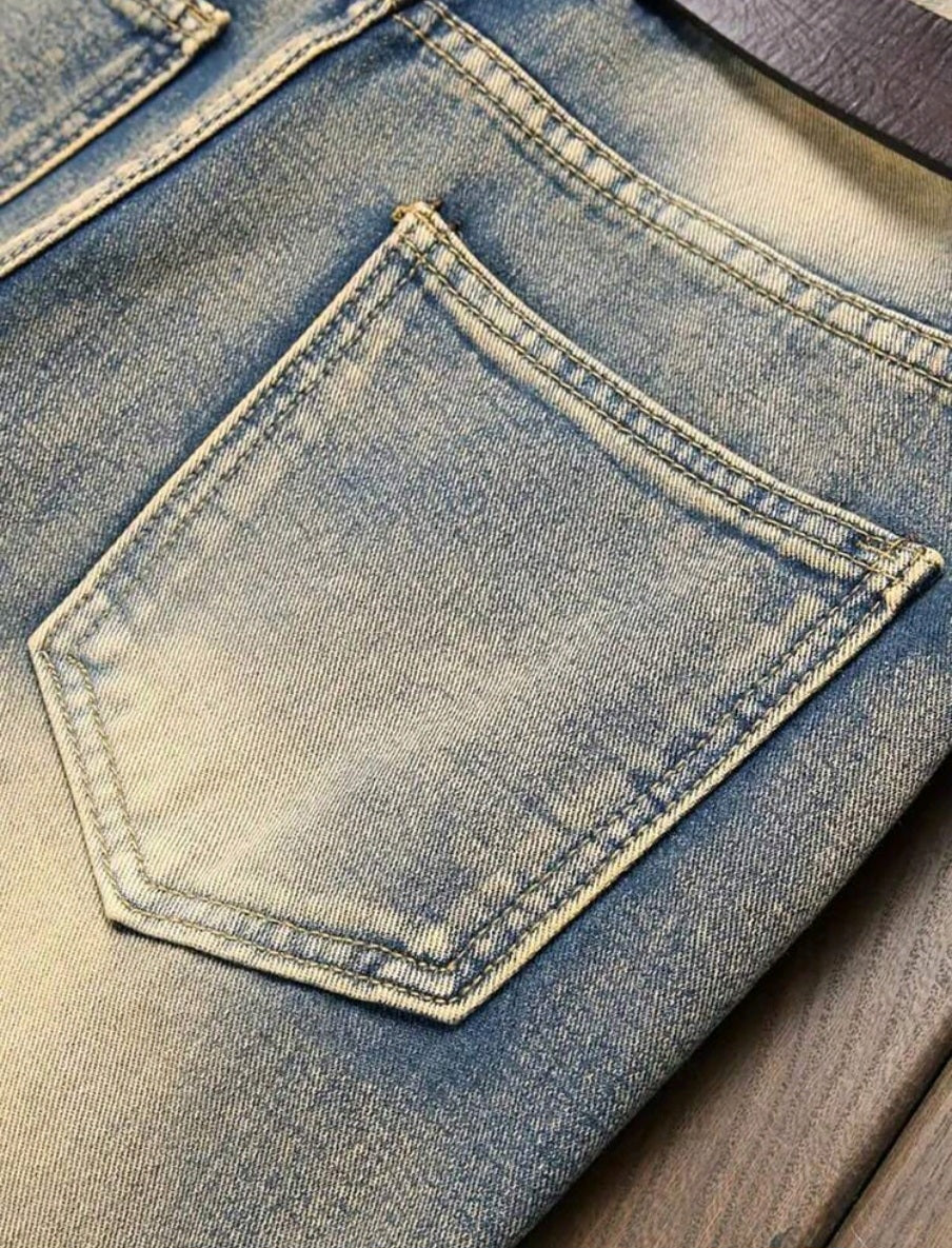 Distressed Blue Jeans for Men