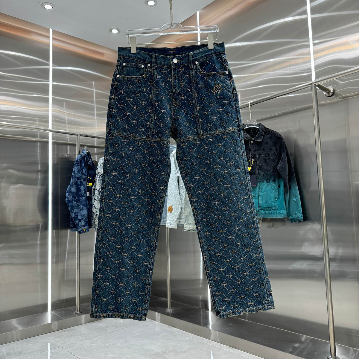 LV Celebrity Winter Runway Jeans