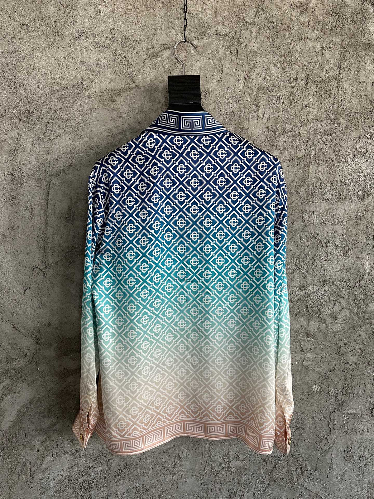 Casablanca Jacquard Silk Long-Sleeved Shirt