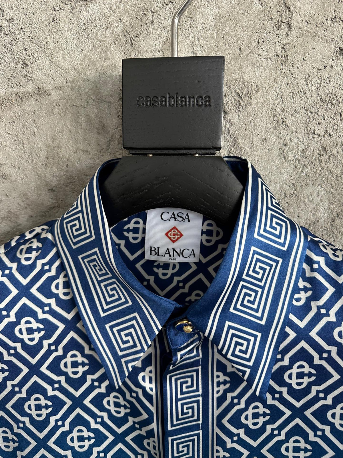 Casablanca Jacquard Silk Long-Sleeved Shirt