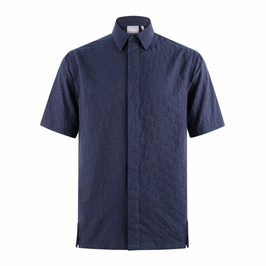Dior Subtle Pattern & 3D Jacquard Short Sleeve Shirt