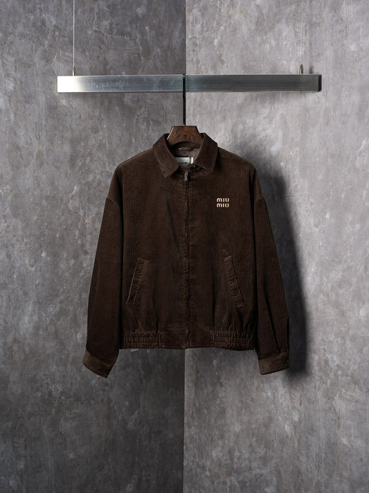 Miu Miu Corduroy Embriodery Jacket