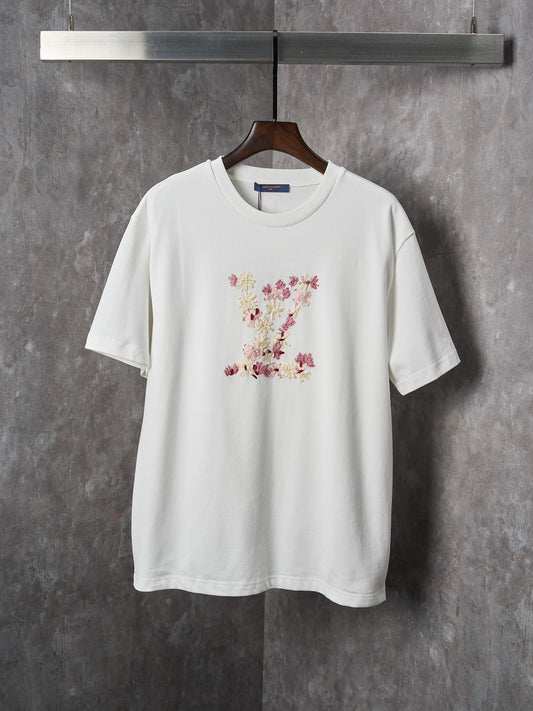 LV × Nigo Collab Cherry Bloss Embroidered T-Shirt