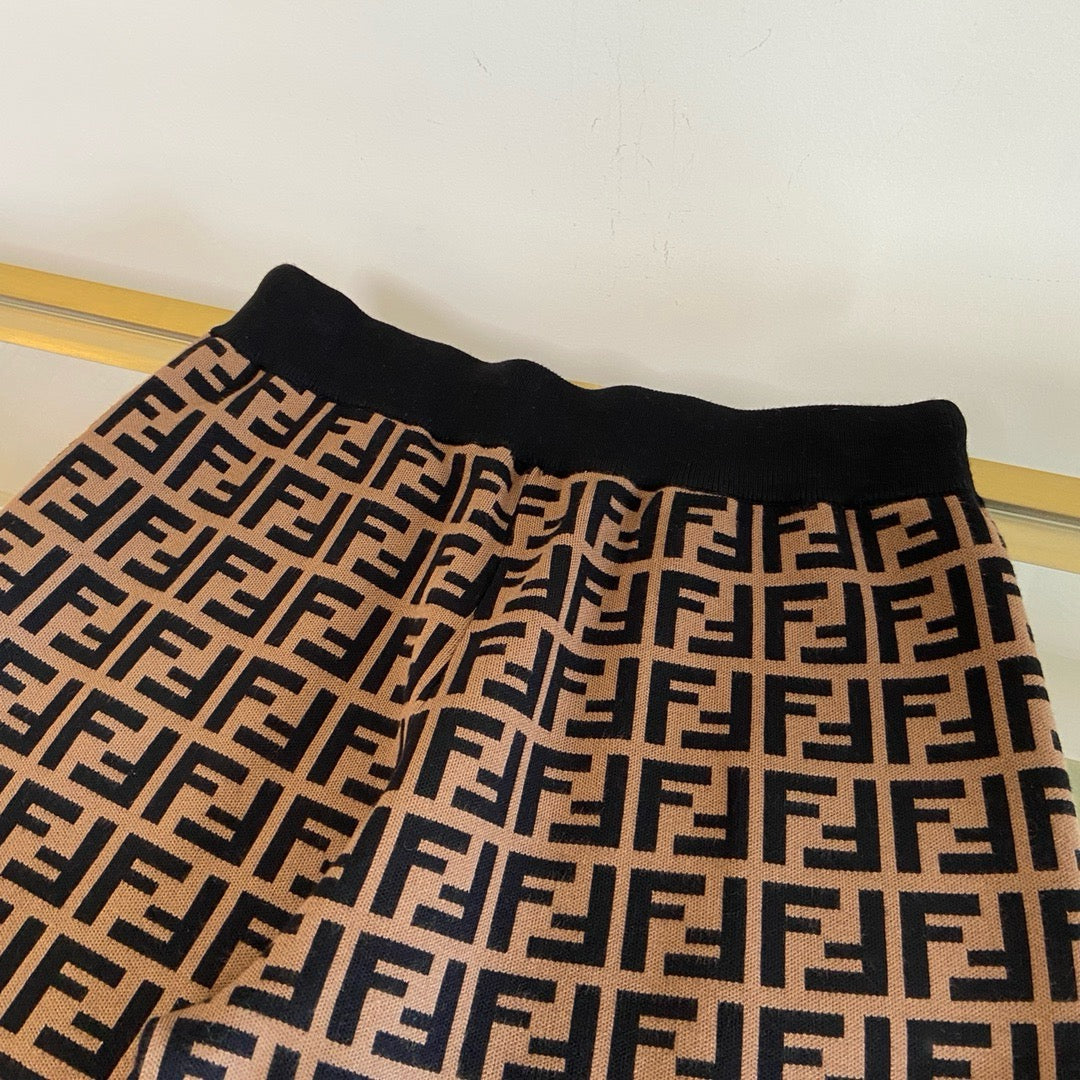 Fendi Monogram Knitted Casual Shorts