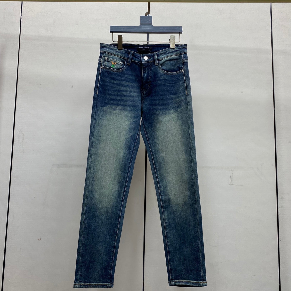 LV Slim Fit Straight-Leg Jeans